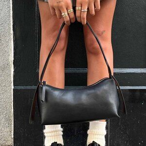 Princess Polly Black Leather Girls Club Shoulder Bag NWT